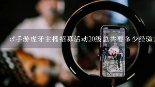 cf手游虎牙主播招募活动20级总共要多少经验？