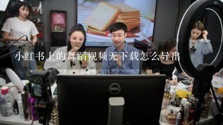 小红书上的舞蹈视频无下载怎么导出