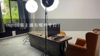 csgo国服主播有哪些平台?